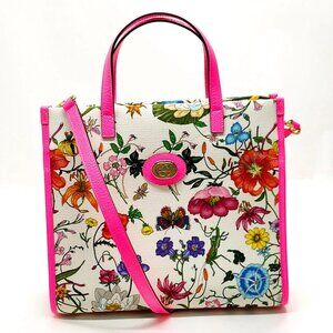 Gucci Tote Bag White Canvas 800-042425